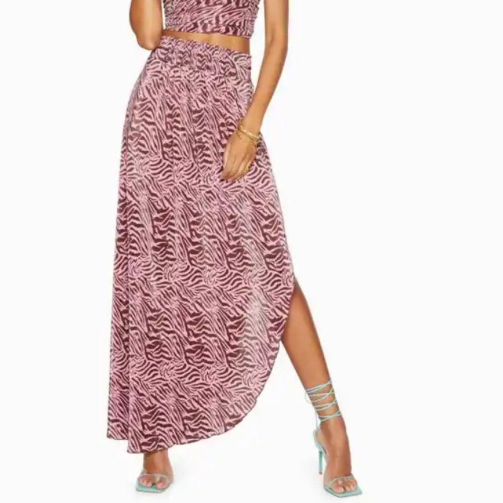 NWT RAMY BROOK Vivica Slit Maxi Skirt In Flirt with matching top